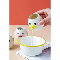계란 분리 귀여운 흰자 노른자 도자기 도구 조리 주방 용품 분리기, 핑크
