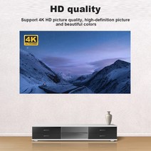 4k HD 휴대용 Foldable 영사기 피복 169 가정 극장 영화 스크린 스티커 침실 반대로 빛 사려 깊은 투상 커, 05 100 inch