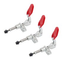 HLZS-3Pcs Hand Tool Toggle Clamp Vertical Stroke Push Pull 301AM GH-301AM, [01] Silver  Black  Red