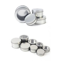 철제 틴케이스 원형틴케이스 철재 사무실 소품정리함 클립 악세사리 보관함 10개 묶음, 막힘, 90x60mm