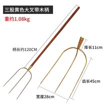 쟁쇠 로터리삽 텃밭관리기 밭갈이 기계 철 포크 농업 도구 3 이빨 4 이빨 손잡이 잔디 포크 회전 흙 포크 강철 포크 쓰레기 포크 잎 포크 황무지를 여는 85, 나무 손잡이가 있는 3개의 톱니가 있는 대황 포크
