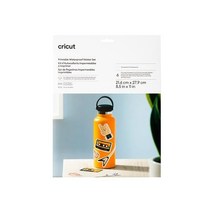 크리컷 프린트 가능 방수 홀로그래픽 스티커 세트 US 레터 5ct 화이트, Transparent