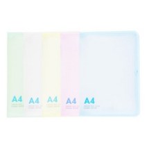 에코청운 PP 뉴 칼라 지퍼 화일 A4, 노랑, 10개