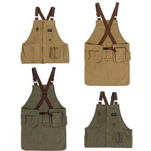 캠핑앞치마 캠핑 공방앞치마 목공작업 캔버스 바비큐 공구 다용도 수납 조끼 감성캠핑용품 차박 야외 작업복 차박 시장 서비스 상하 탈부착 VERSATILE 노바나507 다용도조끼, 베이지