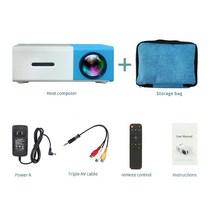 초단초점빔프로젝터 가정용 티비 거실 홈시네마 스마트 빔프로젝터 dlp LEJIADA-YG300 Pro LED 미니 프로젝터 480x272 픽셀 1080P HDMI 지원 USB 오디, [06] Blue pro and bag, [02] 미국 플매트 카펫 러그