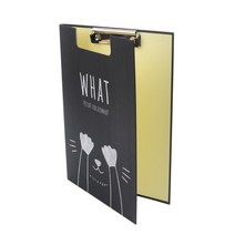 A4 덮개형 클립보드 집게 필기받침판 집게보드 셀프메뉴판 결재서류 대학생, 1개, 블랙