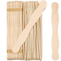나무 20.3cm(8인치) 팬 핸들 웨딩 프로그램 또는 페인트 믹싱 팩 300 경매 입찰 패들용 점보 공예 아이스 캔디 스틱 모든 DIY 용품 키트를 위한 웨이브 플랫 스템, Pack of 1000, Natural/Unfinished