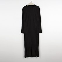 퍼니걸스 3864 포근포근 도톰한 플리츠 주름 니트 롱 원피스 여성의류