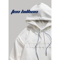 YAPOGI 국조표 심플풍 화이트 후드 남여 봄 얇은 긴팔 상의 ins
