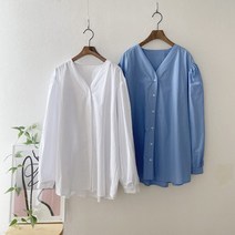 [수키] 브이 셔링 블라우스 1098483