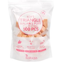 록키스 소프트 삼각 말랑 퍼프 100p, 1개, 살구색