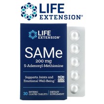 라이프익스텐션 SAMe 샘이 아데노실 메티오닌 만니톨 200mg 장용코팅 타블렛 30정 갱년기영양제