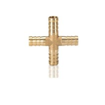 황동 바브 파이프 피팅 2 3 4 웨이 커넥터 4mm 5mm 6mm 8mm 10mm 12mm 16mm 19mm 호스 구리 탑 워터 튜브, 4 Way, OD 5mm, 03 4 Way_01 OD 5mm