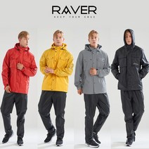 RAVER 레이버 오토바이 사람우의 비옷 우비 바이크 레인자켓 방수 우비세트, 옐로우