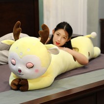 엘로우 사슴 피겨 인형 꽃사슴 선물 모찌 공룡 생일선물 강아지인형 인형 캐릭터 쿠션, 옵션01, 80cm