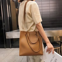 20대 여자 여대생 데일리 쇼퍼백 숄더백 에코백 가벼운 가죽 가방