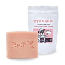 리비 멍멍아 목욕하자 강아지 비누 100g 1개 비누거품망포함