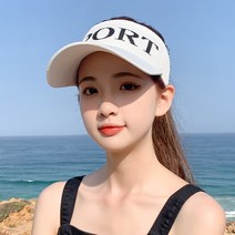 레드에셋 골프 여성 썬캡 햇빛 자외선차단 모자, 화이트
