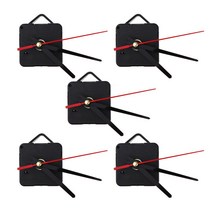 GHSHOP 포인터 DIY 및 수리 블랙 레드 포인터와 5x 자동 벽시계 운동, 설명, 플라스틱