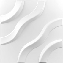 세라믹사이딩 메탈사이닝 아트월 3D 입체 벽 스티커 장식 거실 벽지 벽화 방수 패널 금형 욕실 주방 30x3, 18 P_02 1 Piece-Matt white
