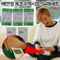 배연정 목초 수액시트 54매 108매 세트 발바닥 수액 발 패치 풋 패드 발팩 풋케어, 1세트:54매