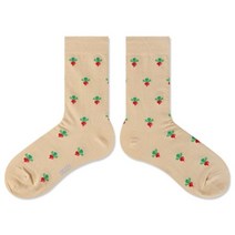 기타 바보사랑[스누지]PI-베이지 순무 패턴양말