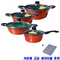 선학 레드펄 알루미늄 칼라 경질냄비 18cm ~ 30cm 양수냄비 편수냄비 전골냄비 옵션선택 + 사은품 고급세차타월 증정, 28전골 + 세차타월
