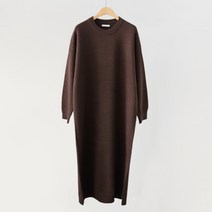 제니트 여성 루즈핏 라운드넥 데일리룩 베이직 니트 롱 원피스 오아롱원피스