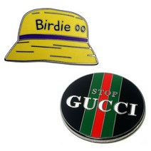 108골프 패러디볼마크 골프 볼마크 2개, 스탑구찌+버킷햇옐로우