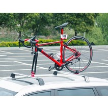 해외 Rockbros 차량용 SUV 루프랙 자전거 캐리어 거치대, 레드