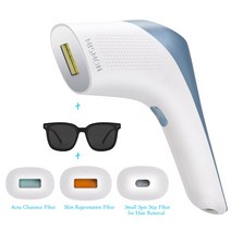 콧털제거기 콧털정리기 코털정리기 IPL 오래 지속되는 제모 여성 및 신체 얼굴 유선 모발 재성장 영구 감소, 4.Blue 3 in 1 - Au 플러그