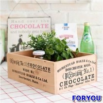 Foryou1973 컨츄리 우드 수납박스 중 보관 정리함 바구니 리빙박스 수납용품, 상세페이지 참조