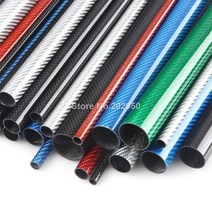 카본파이프 컬러 탄소 섬유 튜브 3k 광택 표면 외경 6mm 8mm 10mm 12mm 16mm 18mm 20mm 길이 500mm 녹색 파란색 빨간색 은색 주황색, 1pc 25x22mm 녹색, 1pc 25x22mm 녹색