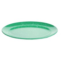 성일산업 레트로 접시 멜라민 그릇 식기, 쑥색 타원접시 12in(310x223mm)