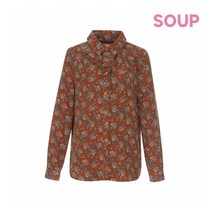 [SOUP] [숲] 프릴넥 플로럴 블라우스(SV9LSC7)