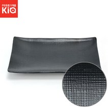 사각접시 체크(흑) 블랙컬러 멜라민그릇 돌산 DS-7809, 사각접시 체크(흑) DS-7809