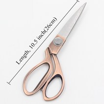 재단가위 바느질 원사용 전문 재단사 가위 스테인레스 스틸 빈티지 마카 Tesoura De Costura 패브릭, 26cm 길이