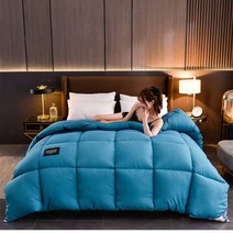 구스이불 구스다운이불 호텔 패딩 이불 오리털 싱글 더블, 블루