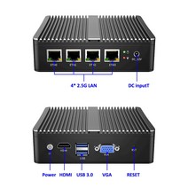 미니pc 팬리스 미니 PC 4 인텔 2.5G LAN 스위치 셀러론 J4125 4x2500M i225 Nic 미니 라우터 서버 ESXI HD-, 01 pfSense_04 EU, 05 16GB DDR4 512GB SSD