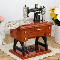 바보사랑 레트로 엔틱 재봉틀 오르골 수납함.디자인에버