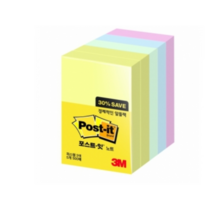 쓰리엠 포스트잇 노트 알뜰팩 656-5A, 4색, 5개
