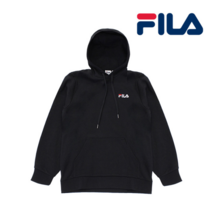 휠라[FS2POC3104X]공용 리니어 스몰 로고 후디 BLK
