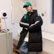 COSYEVNO 중립 긴 후드 재킷 다운 패딩 코트