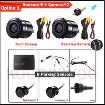 화물차후진벨 트럭 24V 백부저 후진경고음 지게차후방감지기 굴삭기 후방경보기 Koorinwoo 차량용 주차 센서 용 지능형 시스템 864 Parktronics 후면보기 카메라 전, Option 1+Silver Sensors