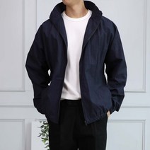 세컨에디션 스탠딩 홑겹 바람막이 집업 점퍼