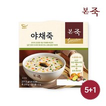 [본죽] 아침엔본죽 야채죽 271.5g 5+1팩, 270g, 6팩