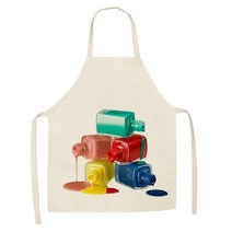 목공용앞치마 목수 공방 고급 남성 공구 앞치마 1개 주방 앞치마 다채로운 매니큐어 여성 인쇄 민소매 코튼, 18 25_01 38x47cm for kids