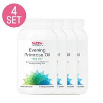 [4개 SET] GNC 여성용 달맞이꽃 종자유 1300mg 90정 (소프트젤) GNC Womens Evening Primrose Oil 1300mg 90Sgel, 1