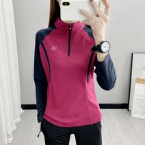 에버유어스 여성 등산 티셔츠 긴 소매 등산복 트레이닝복 플럼레드