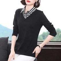 루나걸 여성용 베네 페이크 카라 티셔츠